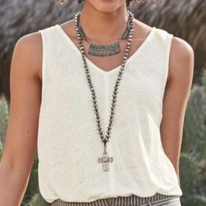 Sundance Linen Sleeveless Tank MEDIUM excellent condition